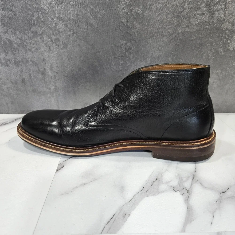 Cole Haan Barron Mens 9M Black Leather Chukka Desert Boots Ankle Lace Up Casual